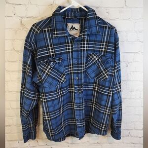 Men's Mountain Club flannel longsleeve shirt, size Large
